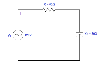 Calculate Power in Series RC Circuit