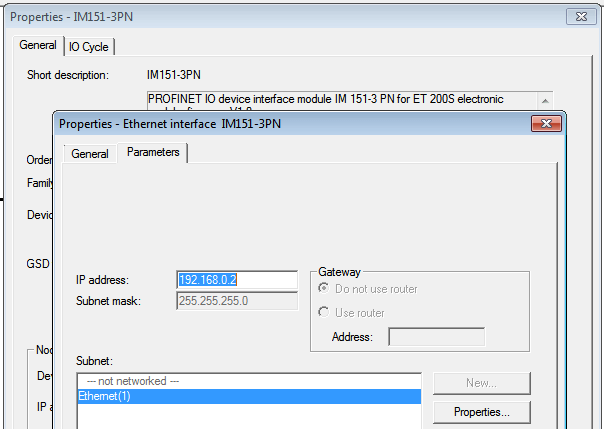 IP Address Change in Simatic