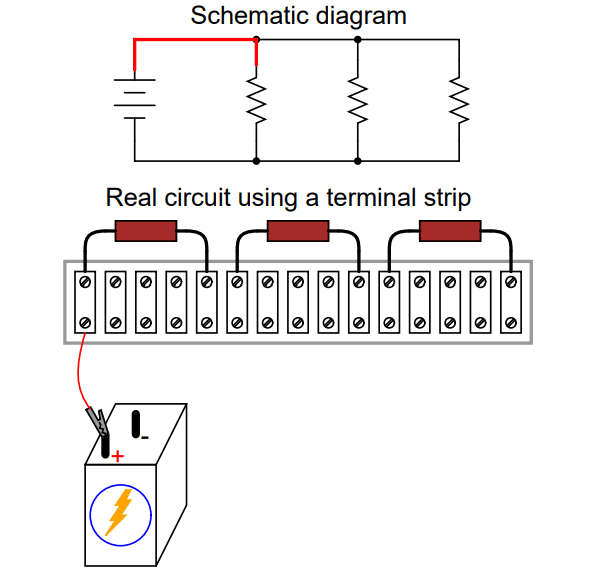 Schematic Diagram using Terminal strip