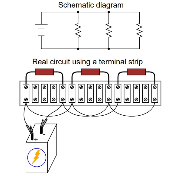 circuit using a terminal strip