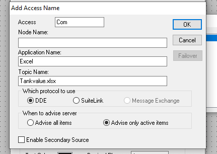 add access name in intouch